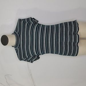 Rue 21 Teal and White Striped Top SZ XL